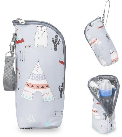 Insulated Baby Bottle Bag,Insulated Milk Bottle Bag,Portable Insulated Bottle Bag for Baby,Baby Bottle Cooler Bag,Baby Bottle Thermal Bag,Baby Bottle Warmer Bag,Baby Bottle Tote Bag,22 x 8CM,Style 1