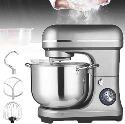 HNBYLMM Kitchen Stand Mixer, 2000W Household Stand Mixers, 8+P Speed Tilt-Head Electric Dough Mixer, Food Mixers for Daily Use with 10L Bowl, Dough Hooks, Whisk, Beater