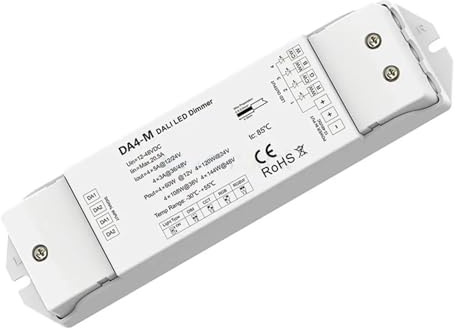 12V-24VDC 4CH DALI Dimmer DA4-M 1 Adresse/4 Kanäle/DT8 DT6/konstante Spannung/PWM-Dimmung monochrom
