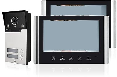 XAoSCd Videocitofono 7 WiFi Multi-Appartamento Videocitofono Domestico 2/3/4 unità Ip Smart Doorbell Telecamera WiFi Sistema Videocitofono Facile Installazione,A