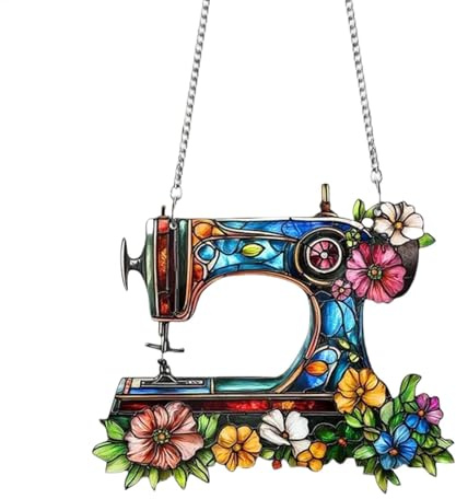 Acrylic Sewing Ornaments, Flat 2D Sewing Machine For Christmas, Christmas Tree Decorations, Window Sun Catcher, Wall Pendant, For Christmas Tree Home Ornament