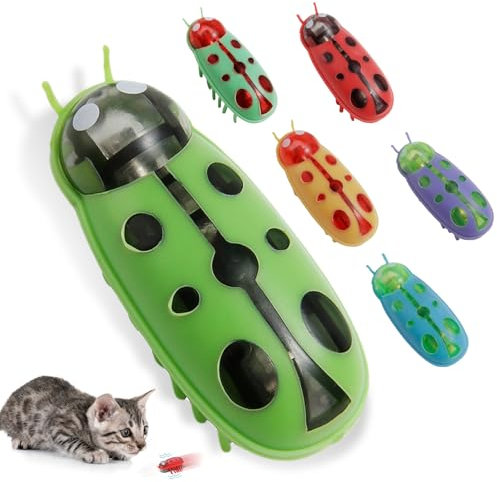 6 Stück Mini Käfer Elektrischer Käfer Katzenspielzeug Marienkäfer Spielzeug KäferKatzenspielzeug Interaktive Wanze Katzenspielzeug Käfer Haustier Lustiges Spielspielzeug für Katzen Kätzchen Training