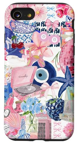 Coquette Pink European Summer Floral Preppy Cute Y2K Collage Case for iPhone SE (2020) / 7 / 8