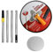 Colcolo Drywall Pole Sander Handheld Round Drywall Polishing Sanding Tool, Sandpaper 80 100 120 180 240 Grit, Wall Sander with Light, 360 Degree Rotation, Sanderfor Dry Wall Walls and Ceilings, Red