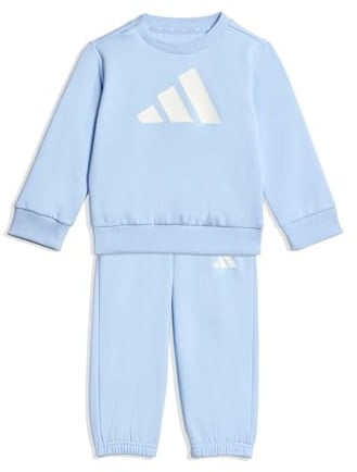 adidas Unisex Baby BIG LOGO ESSENTIALS JOGGER, glow blue/white/white, 6-9 Months