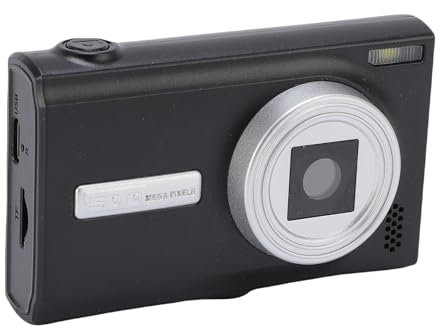 Fotocamera Digitale, Fotocamera da Vlogging HD da 50 MP 1080p per Fotografia, Macchine Compatte AutoFocus Anti Shake e Fotocamere di Tiro con Schermo da 2,4 Pollici per Adolescenti (BLACK)