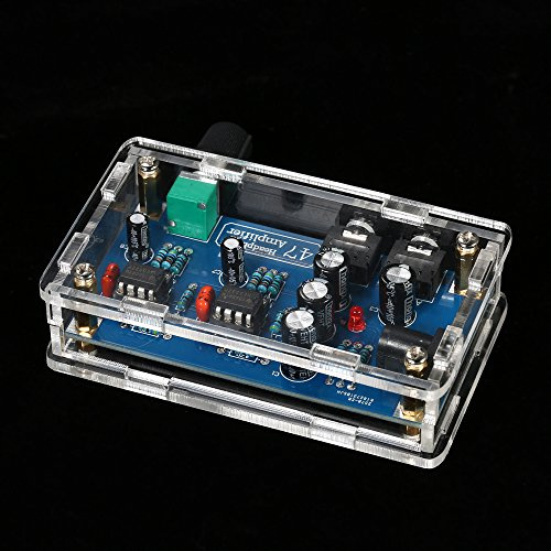 47 HIFI NE5532 Headphone Amplifier DIY PCB AMP Kit With Transparent Case Single Power Supply DC12~18V