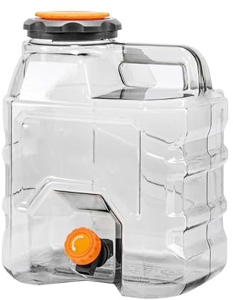 APLVFFZH Bidón de Agua Garrafa Transparente Portador de Líquidos Cubo de Almacenamiento de Plástico PC Alimenticio Adecuado para El Hogar Y Situaciones, 10l