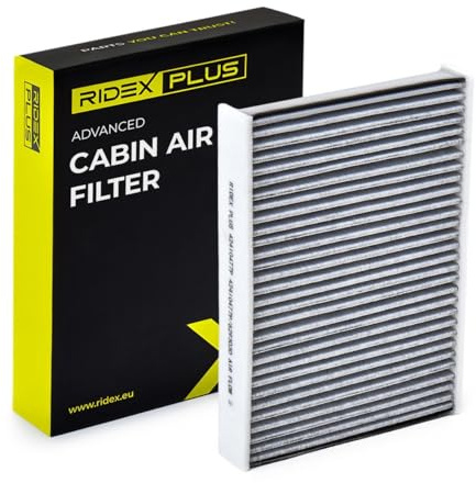 RIDEX PLUS Innenraumfilter 424I0477P Pollenfilter Aktivkohle Höhe: 35 Breite: 182 Länge: 254
