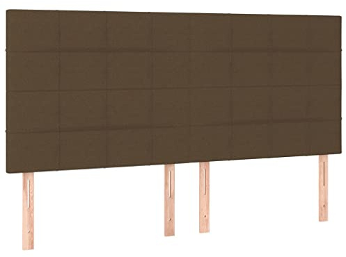 mtlskopl Dunkelbraunes Bett Kopfteil 200 cm aus Polyester & Holz Höhenverstellbar 118/128 cm Moderne Polsterung für Schlafzimmer Wohnzimmer