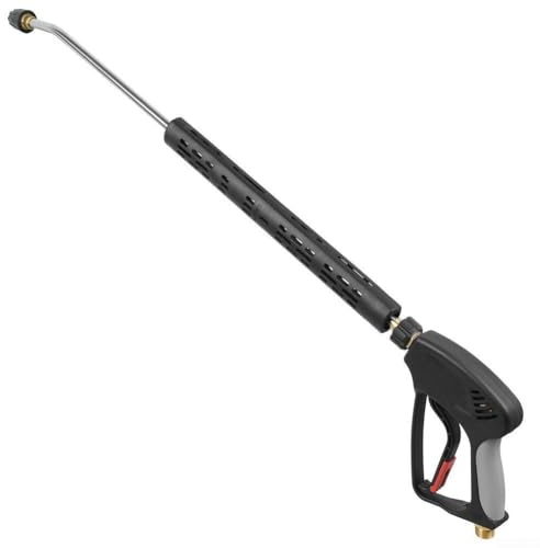 Hochdruckreiniger-Lanze mit Kupfer-Sprühdüsen-Set, 280 bar, 4000 PSI Verlängerungsstange, M22 x 1,5 Gewinde, für Hornköpfe, für Auto, Terrasse, Auffahrt (C)