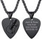 Suplight personalisiert Plektron Kette für Männer Jungen Hip Hop Stil schwarz Gitarre Plektrum Anhänger mit Gitarre Muster Cooler Modeschmuck Accessoire Geschenk für Musikliebhaber Rocker
