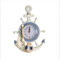 YOAI Maritime Holz Wanduhr Steuerrad Quarzuhr Anker Urlaub Meer Boot Schiff Shabby Wanddeko für Wohnzimmer Schlafzimmer Kinderzimmer (Type-3)