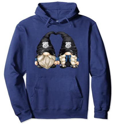 Einzigartige Polizei-Gartenzwerge für Sie oder Ihn und Polizeipaar Pullover Hoodie