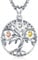 Eusense Kette Lebensbaum 925 Silber Baum des Lebens Anhänger Halskette Schmuck für Damen Mädchen