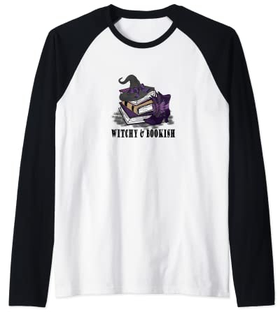 Witchy And Bookish Halloween Hut Raglan