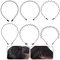 6 Stück Metall Haarband schwarze, Damen Herren Haarreifen, Elastisches Stirnband, Spring Wave Sporthaarbänder herren zum Sport Kinder Mädchen Jungen Haarschmuck Kopfbänder