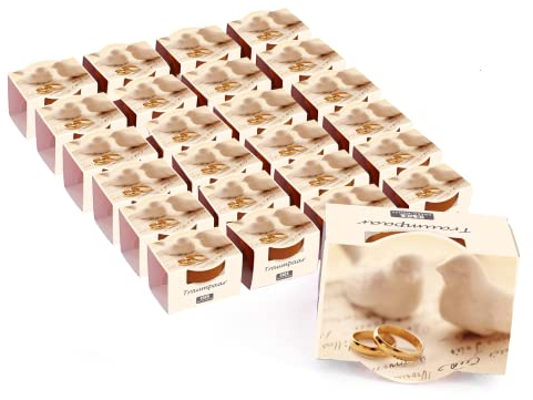 Bull & Bear 25er Set Mini Pflanzset 'Traumpaar' mit Blumensamen im Topf 4,5cm, Bunte Blumen als Anzuchtset mit Pflegeanleitung