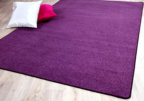 Trend Velours Teppich Kurzflor Einfarbig Modern Pflegeleicht Wohnzimmer