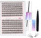 Wimpern Extensions Set 280pcs LANKIZ Künstliche Wimpern 20D C Curl 9-15mm Mix 0.07 Einzelne Wimpern mit Wimpernkleber, Wimpernkleber Entferner und Applicator Lash Extension Set für Anfänger