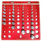 Mutter und Bolzen Gewindeprüfer, Zoll & Metrisch Dual Scale Gewinde Identifier Gauge Aluminiumlegierung Gewindelehre Messwerkzeug Bohrer Größe Gauge Finder für Muttern, Bolzen, Schrauben (34 Größe)