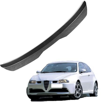 KizmiQ Auto Spoiler Posteriori per Alfa Romeo 147 Nastro Installare Adesivo,ABS Alettone Tetto Posteriore Tuning Ala Styling Accessori,B/Carbon Fiber