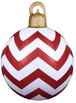 Extra Large Christmas Baubles - Oversized Outdoor Christmas Decoration | 17.7 Inch Decorative Baubles, Christmas Baubles, Weatherproof Shatterproof Christmas Tree Decorations for Lawn, Patio,
