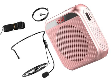 SECFOU Voice Amplifier with Led Display Rechargeable Power Amplifier for Classroom and Travel Sound for Teachers and Tour Guides Compact and Portable Design