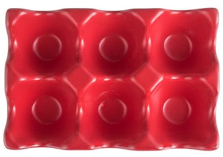 Sreuyong Kitchen Supplies Egg Tray Egg Rack Household Ceramic Tableware Supplies Egg Tray Egg Tray Red