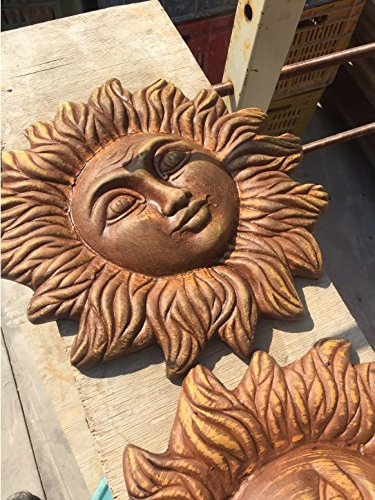 Le Terrecotte di Cassiano Fabio Goldene Sonne 32 x 32 cm aus Terrakotta