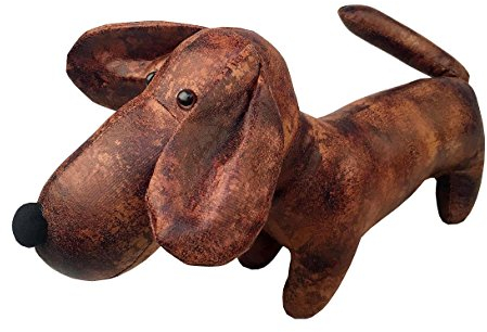 Festive Kunstleder Dackel Türstopper 41 Zentimeter