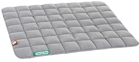 Doctor Bark Hundedecke – weiche, hochwertige Hundematte für kleine Hunde/Welpen, robuste Indoor-Outdoor Liegedecke, waschbar bis 95 °C (Gr. S, 65x50 cm, Hellgrau)
