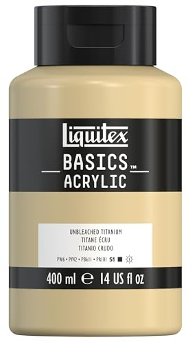 Liquitex Basic Acrylic Paint, Unbleached Titanium, Acrylfarbe-400ml Topf