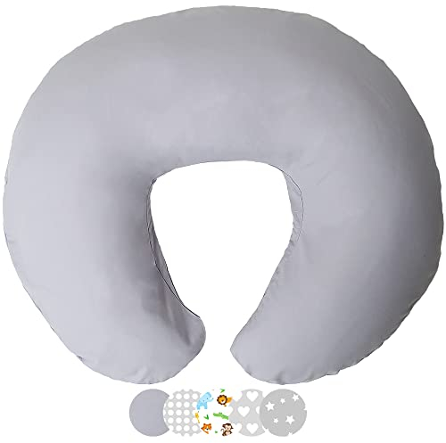 Niimo Stillkissen Stillkissenbezug aus 100% Baumwolle - Kleines für Baby, Stillkissen Waschbar & Atmungsaktiv (15.5 cm x 39 cm)