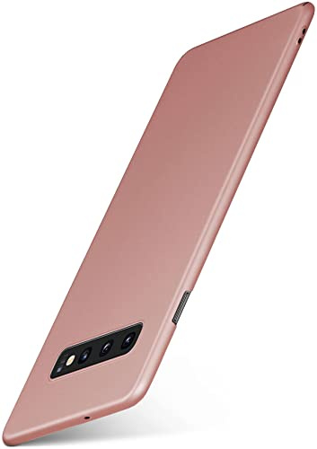 moex für Samsung Galaxy S10 Hülle Ultra Dünn, Schutzhülle mit erhöhtem Kameraschutz, Slim Cover Hardcase Backcover, Dünnste Handyhülle Minimalistisch Alpha Case, Rosegold