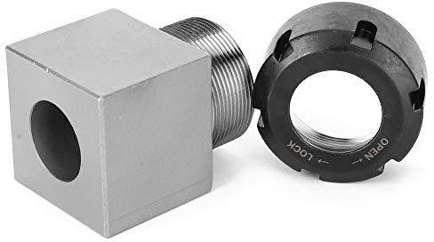 ER32 Collet Block Hard Steel Spring Chuck Collet Holder for CNC Lathe Engraving Cutting Machine(Square)