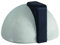 WAGNER Bodentürstopper BETON HEMISPHERE MEDIUM - Durchmesser Ø 90 x 95 x 50 mm, aus Beton, grau, Anschlag aus thermoplastischem Kautschuk, schwarz, schwere Qualität, zum Hinstellen - 15518901