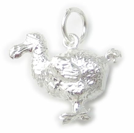 Dodo-Anhänger aus Sterlingsilber .925 x 1 Dodos Mauritius Ausgestorbene Vogelanhänger – SFP