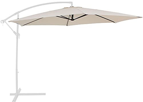 TELO DI RICAMBIO SUPERIORE PER OMBRELLONE 3X3 ROTONDO BEIGE A 6 STECCHE