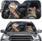 UOIMAG - Parasol para el parabrisas del coche con divertido estampado de gato. Ajuste universal. Protector UV para coche, camión, todocamino y turismo