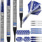 Unicorn World Champion Natural Dartpfeile, blau/Silber, 18 g