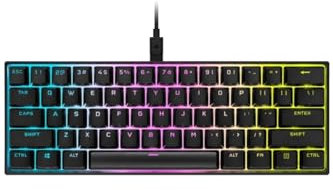 Corsair K65 RGB Mini 60% Mechanical Gaming Keyboard - Cherry MX Speed - Black (Renewed)