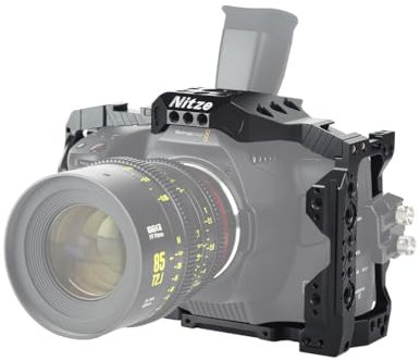 Nitze Full Cage/Half Cage for Blackmagic Design Pocket Cinema Camera 6K Pro,Interchangable Kamera Käfig mit NATO-Schiene- T-B02A