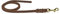 Fettlederleine 1m / 1,35m / 2,20m / 3m Chrom oder Messing ohne Handschlaufe (1m x 10mm braun Messing Haken)