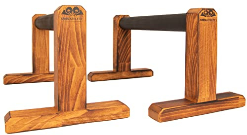 Aries Athletics Terraletts Handstand Griffe aus Holz für Planche, L-Sit, Handstand Bars 19,5 cm Griffhöhe - Produziert in Deutschland - Nachhaltige Handstandstütze für Calisthenics