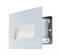 Universo Faretto segnapassi in vetro da esterno lampada da muro IP65 LED 4W ad incasso per scatola cassetta 503 scale giardino viale gradini nero bianco o grigio (4W - Bianco - Luce calda 3000K)