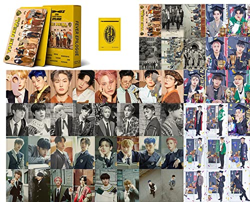 Ateez Photocards 54 Stück Ateez Group Fotokarten Ateez Zero: Fever Epilogue Album Karten Ateez Mini Lomo Karten für Fans Geschenk