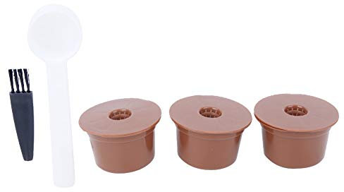 KIMISS Kaffeefilter-Kit, Wiederverwendbar, Nachfüllbar, Kaffeekapsel, Filterbecher, Pinsel, Löffel-Kit, Zubehör für Caffitaly