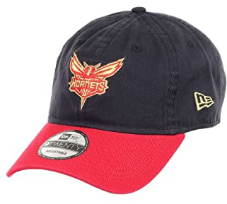 New Era Charlotte Hornets NBA Team Navy Red 9Twenty Unstructured Strapback Cap - One-Size