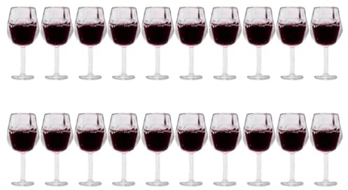 Zerodeko 20 Stück Miniatur Weingläser Puppenhauszubehör Mikrogläser Miniaturbecher Für Dekoration Mikrolandschaft 0.75 Zoll Mini Wine Glasses
